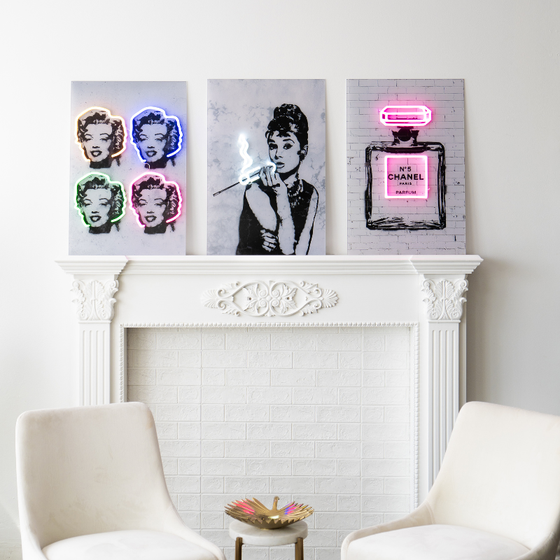 chanel picture frames wall decor