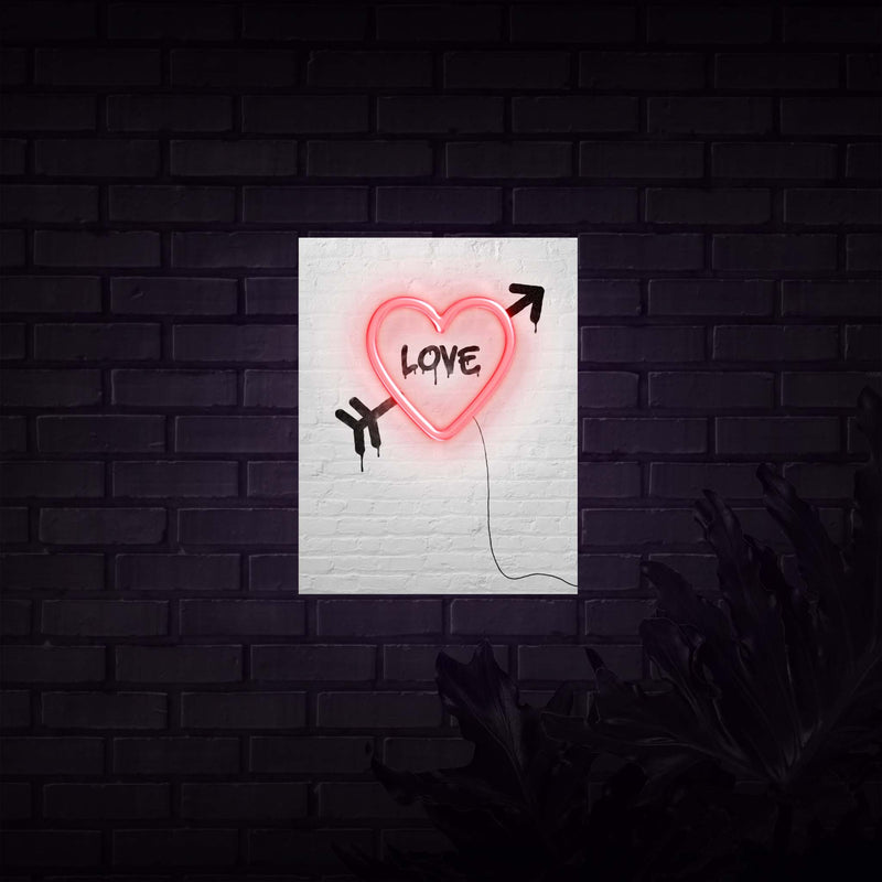 Valentine Love Neon Print