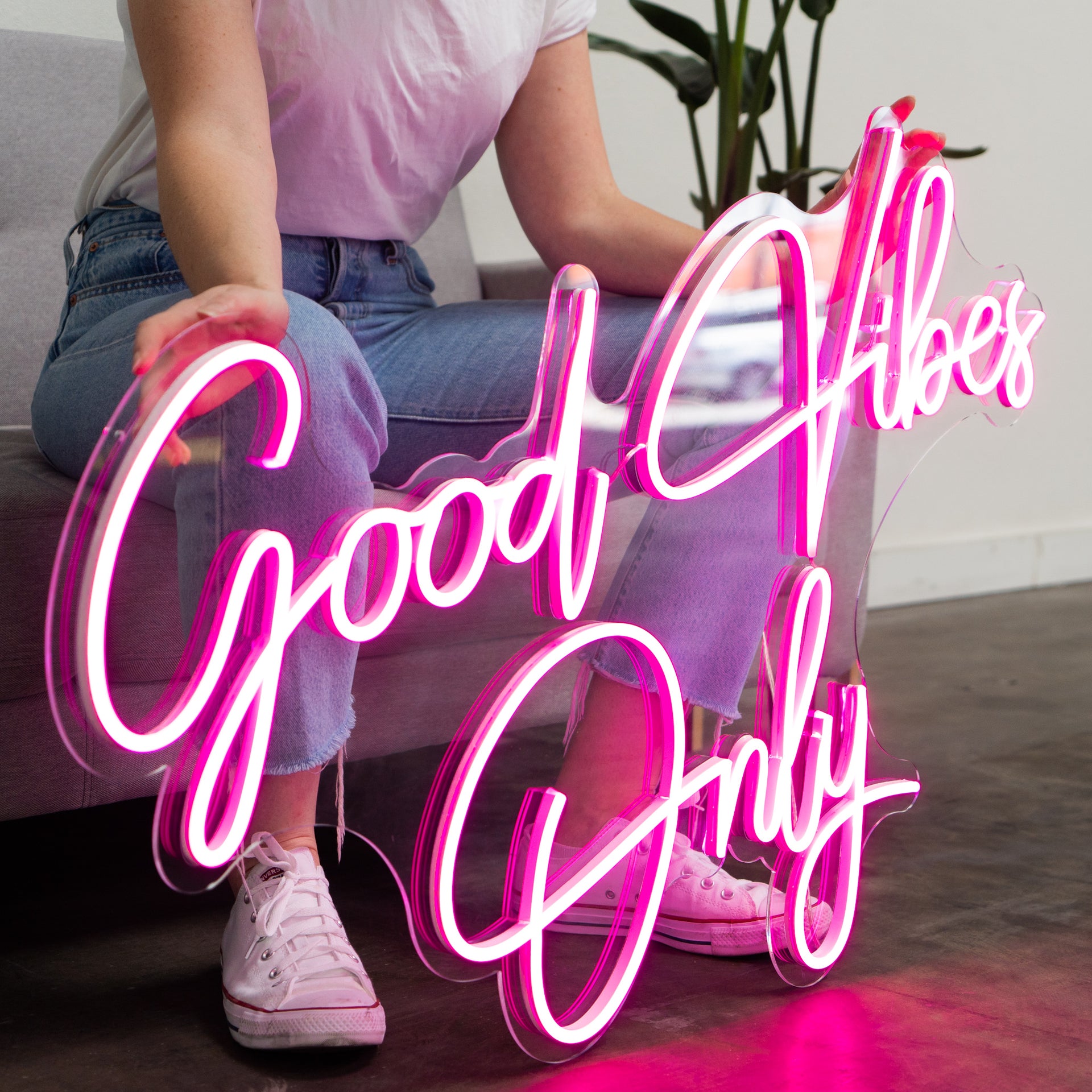 Custom Made Neon Signs, Good Vibes Only Neon Sign, LED Business