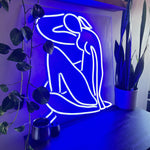 Blue Nude Neon Art