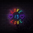 Love is Love Neon Sign Round
