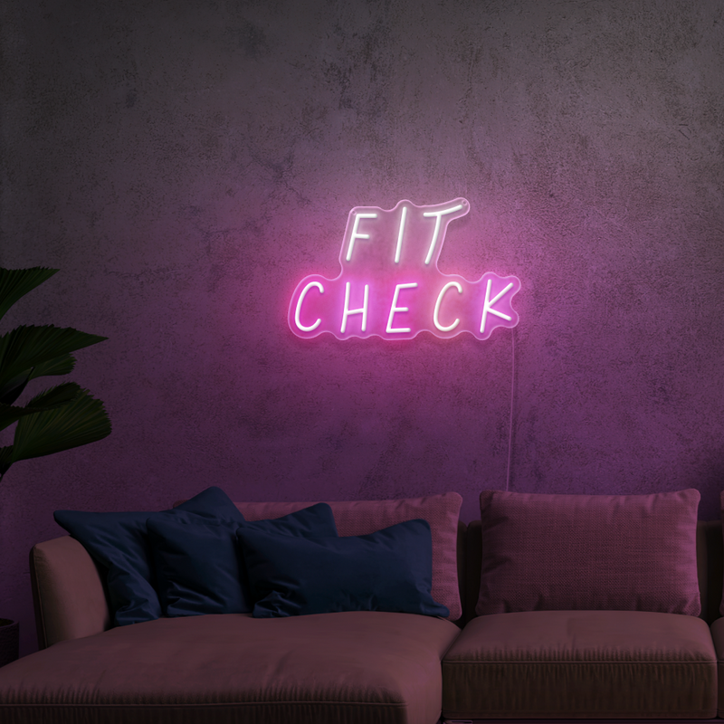 Fit Check Neon Sign