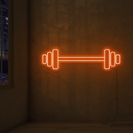 Barbell Weight Neon Sign