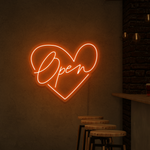 Neon Open Heart Sign