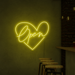 Neon Open Heart Sign